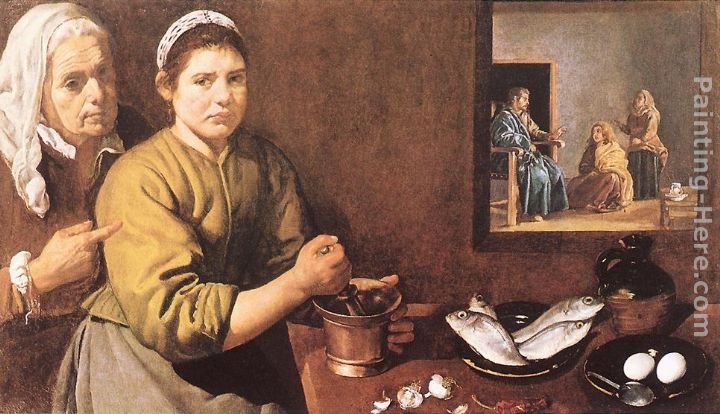 Diego Rodriguez de Silva Velazquez Christ in the House of Mary and Marthe